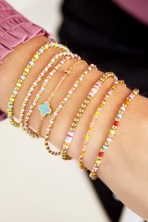 Armband farbiger Klee Grün Edelstahl h5 Bild3